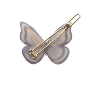 Alexandre De Paris バタフライモチーフ ヘアピン 黒 ブラック ピンク /SR17