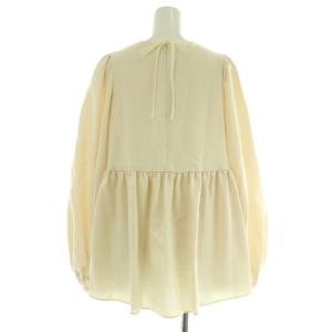 yori 24SS ドライツイードパフブラウス 長袖 ギャザー プルオーバー F アイボリー /MY OS