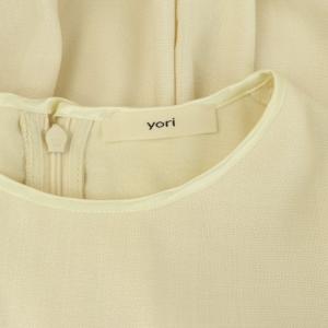 yori 24SS ドライツイードパフブラウス 長袖 ギャザー プルオーバー F アイボリー /MY OS