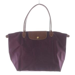 ルプリアージュ ショッピング トートバッグ ハンドバッグ 紫 パープル 茶 ブラウン /SR