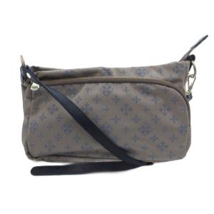 ショルダーバッグ ロゴ 総柄 グレー /JS