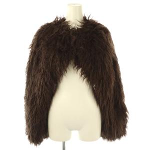 UND FEATHER LIKE BOLERO ボレロ ジャケット ショート丈 ブラウン /HK OS