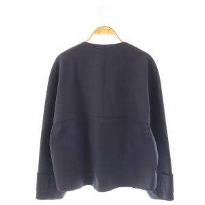 TOMORROWLAND ライトウエイトリバー ノーカラーブルゾン ジャケット 36 ネイビー /HK OS