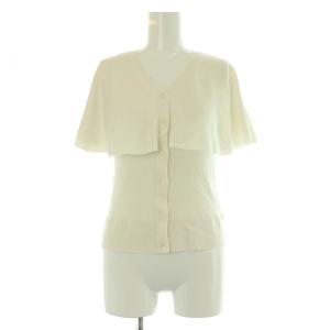 25AW メタリックヤーンケーププルオーバー リブニット ノースリーブ 2 ホワイト /MY OS