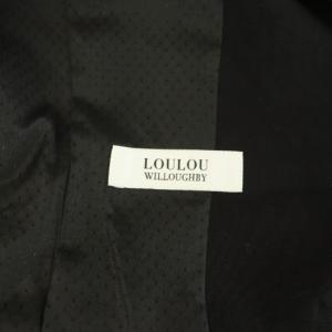 Loulou Willoughby 25SS マットオックスダブルジャケット テーラード 背抜き 2 ブラック /MY OS