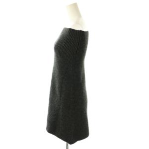 AP STUDIO リブニットケープ セーター ウール ダークグレー /NR OS