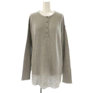 ワッフルTシャツ カットソー 長袖 F グレー /AT OS