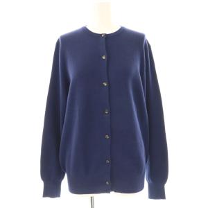 クルーネック カーディガン ニット ネイビー /HK OS