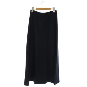 EVERYDAY I LIKE Jersey フレアスカート ロング ネイビー /HK OS