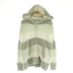 ジェラート3ボーダーパーカ パーカー ヘアバンド セット ジップアップ ルームウエア F グレー /MY