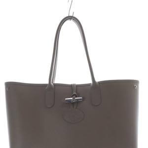 Longchamp ロゾ トートバッグ ハンドバッグ レザー グレージュ /SR24