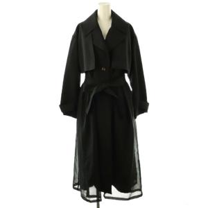 オーガンレイヤードトレンチコート スプリングコート 0 ブラック /ES OS