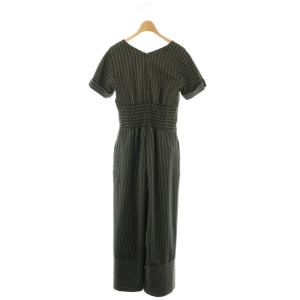 Ameri VINTAGE アメリ AMERI RETURN COLLAR ALL IN ONE オールインワン ストライプ S グレー