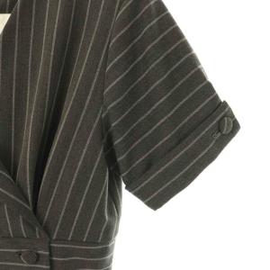 Ameri VINTAGE アメリ AMERI RETURN COLLAR ALL IN ONE オールインワン ストライプ S グレー
