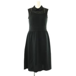 ノースリーブ ニットワンピース 36 ブラック /ES OS