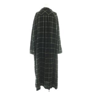 REMI RELIEF チェック柄レーヨンロングシャツワンピース F 黒 グレー /CX OS