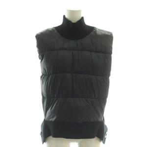 リブネックナイロンベスト 中綿ベスト 38 ブラック /DF OS