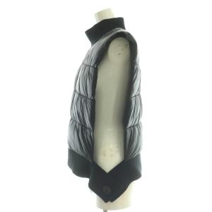 ENFOLD リブネックナイロンベスト 中綿ベスト 38 ブラック /DF OS