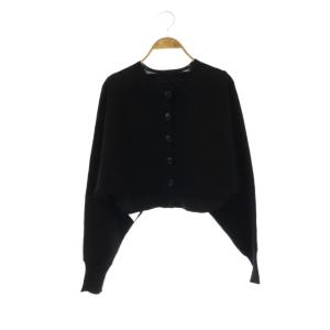 24SS クリアストレッチニットプルオーバー セーター ドルマンスリーブ 38 黒 /CX OS