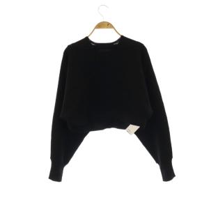 ADORE 24SS クリアストレッチニットプルオーバー セーター ドルマンスリーブ 38 黒 /CX OS