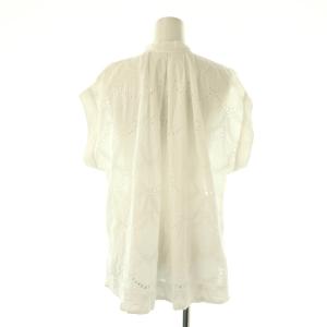 NE QUITTEZ PAS! Dot Hemla French Sleeve Blouse ブラウス プルオーバー レース 白 /CX