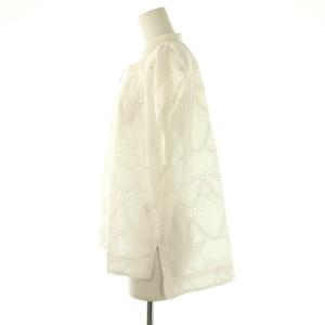 NE QUITTEZ PAS! Dot Hemla French Sleeve Blouse ブラウス プルオーバー レース 白 /CX