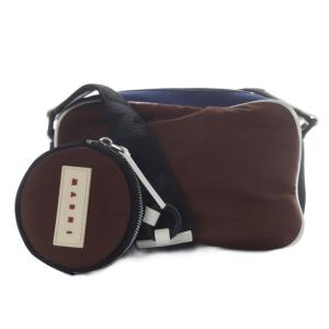MARNI puff カメラバッグ ネイビー ブラウン