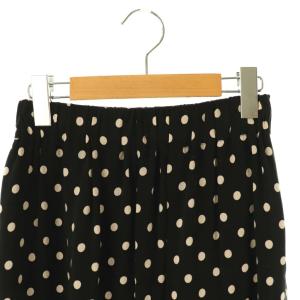 SAKULA ドットティアードスカート 36 ブラック アイボリー /DO OS