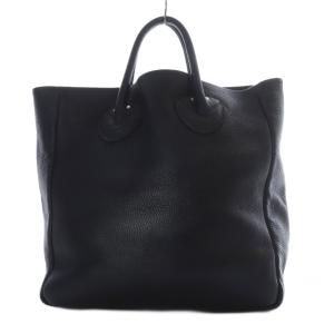 YOUNG & OLSEN エンボスレザー トートバッグ ハンドバッグ レザー ブラック /YO25
