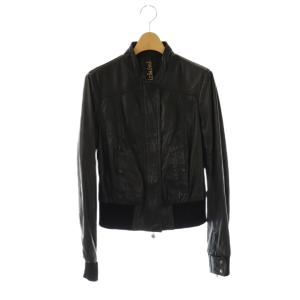 カウレザージャケット ブルゾン 牛革 42 ブラック /ES OS SH