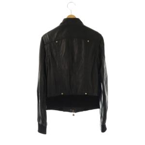 PATRIZIA PEPE カウレザージャケット ブルゾン 牛革 42 ブラック /ES OS SH