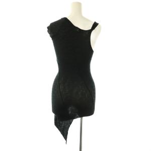 IF SIX WAS NINE SCORPION ヒョウ柄 キャミワンピース チュニック アシンメトリー 0 ブラック /HK OS