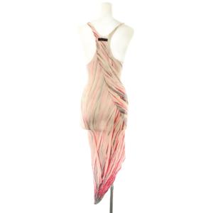 IF SIX WAS NINE MINIMUM/MID 総柄 キャミワンピース 膝丈 アシンメトリー 0 レッド /HK OS