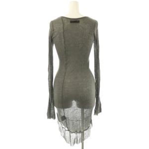 IF SIX WAS NINE ニットワンピース 長袖 ひざ丈 アンゴラ混 0 チャコールグレー /DO OS