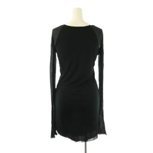 L.G.B LSV Vネックワンピース チュニック カシミヤ混 0 ブラック /ES OS