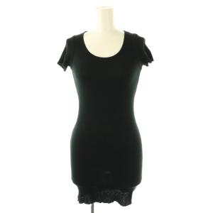 SMMXSMM クロススカル リブニット チュニック 1 ブラック グレージュ /ES OS