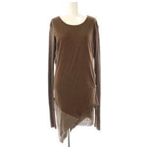 TRUCKER F/W 03 アシンメトリー ニット ワンピース チュニック S ブラウン