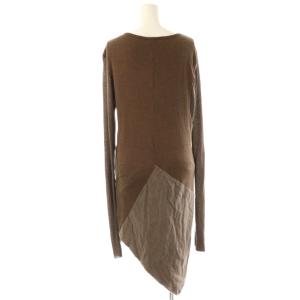 Rick Owens TRUCKER F/W 03 アシンメトリー ニット ワンピース チュニック S ブラウン