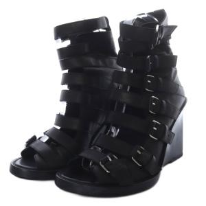 サンダルブーツ レザー 39 ブラック