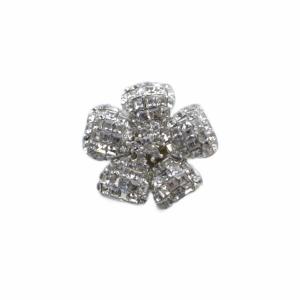 フラワー ブローチ シルバーカラー