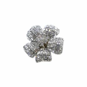 FOXEY フラワー ブローチ シルバーカラー