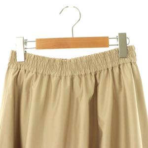 Aveniretoile ウエストゴムフレアスカート 36 ベージュ /CX OS