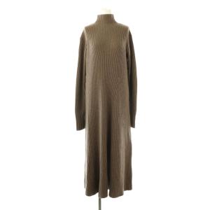 CI RIB KNIT DRESS ニットワンピース 38 モカブラウン /ES OS