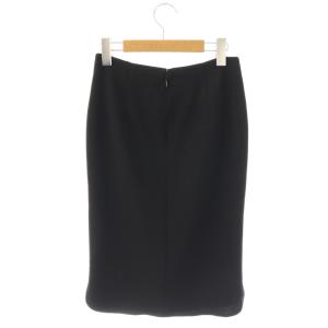 MUSE de Deuxieme Classe トリアセジョーゼットペンシルスカート タイト 膝丈 36 ブラック /HK OS