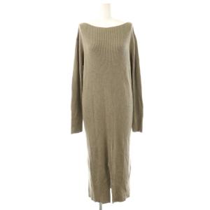 DELIE KNITワンピース ニット ロング カーキ /HK OS