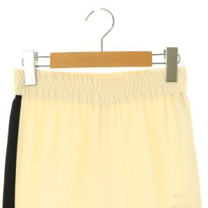 Whim Gazette WhimGazette 23AW ウールワイドラインパンツ イージー F アイボリー 黒 ブラック /AT OS