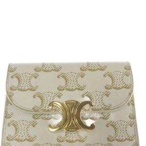 CELINE マカダム トリオンフ 3つ折り財布 アイボリー