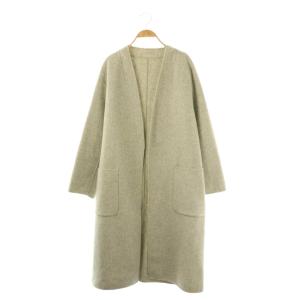 ビーバーリバーコート ロング ノーカラー F グレー /HK OS