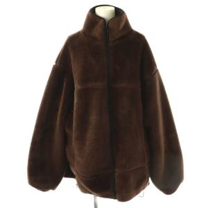 ネイビー NAVY ボアブルゾン F ブラウン ブラック /DO OS