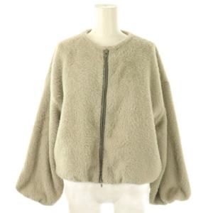 24AW シャギージャージー ショートコクーンブルゾン ジャケット 36 グレー /CX OS